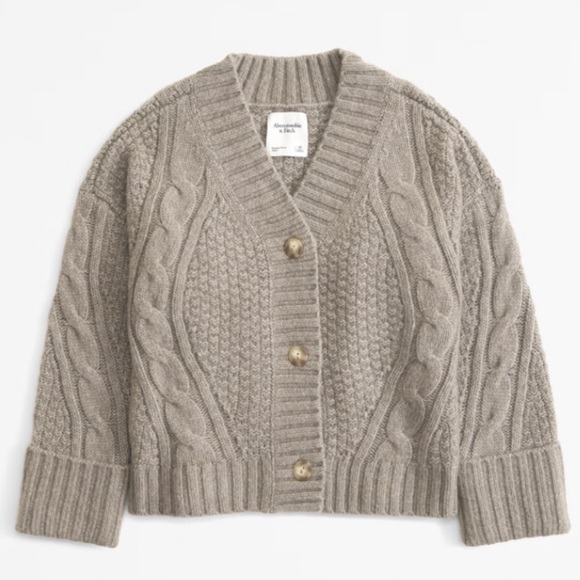 Abercrombie & Fitch Sweaters - Abercrombie & Fitch Cable-Knit Button-Front Cardigan Womens Size M